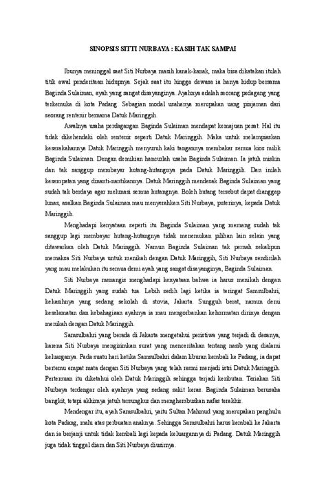 Sinopsis Novel Siti Nurbaya - Berbagi Informasi