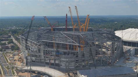 Mercedes-Benz Stadium Construction Time-Lapse - September, 2016 - YouTube