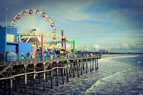 Santa Monica Pier - By cdimaio | Santa monica pier, Ocean surf ...