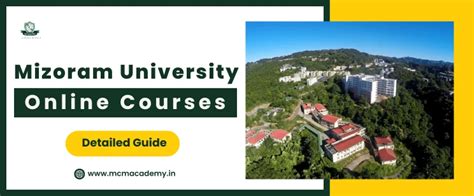 Mizoram University Online Courses, Admission 2024