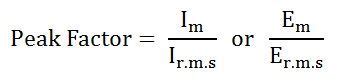 What is a Peak Factor? - definition - Circuit Globe