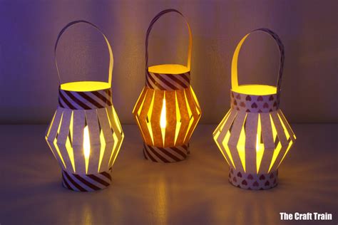 Mini Paper Lanterns with printable template - The Craft Train