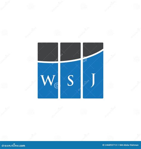 WSJ Letter Logo Design on Black Background. WSJ Creative Initials ...