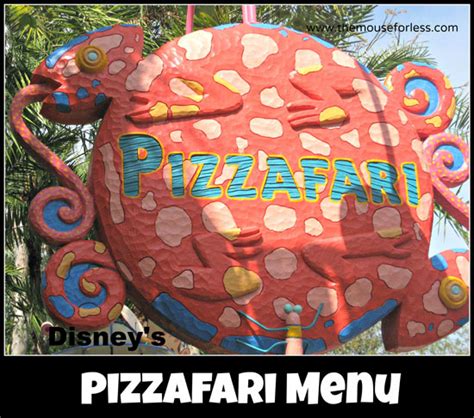 Pizzafari Menu | Disney's Animal Kingdom at Walt Disney World