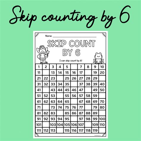 Skip Counting by 6 Worksheet – Teachie Tings