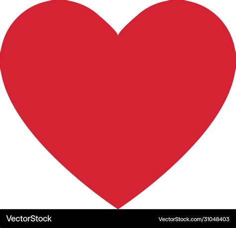 Simple red heart decorative sign symbol love Vector Image