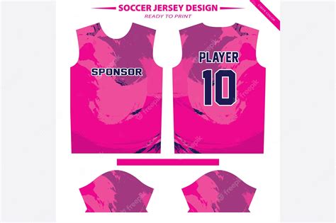 Premium Vector | Pink jersey for a soccer team