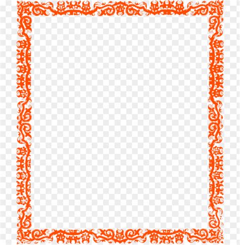 orange border frame png pic png - Free PNG Images | TOPpng