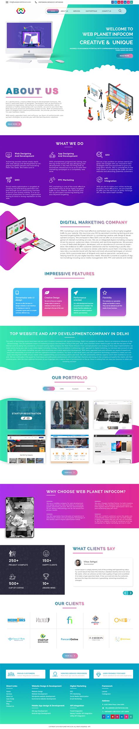 IT company website template on Behance