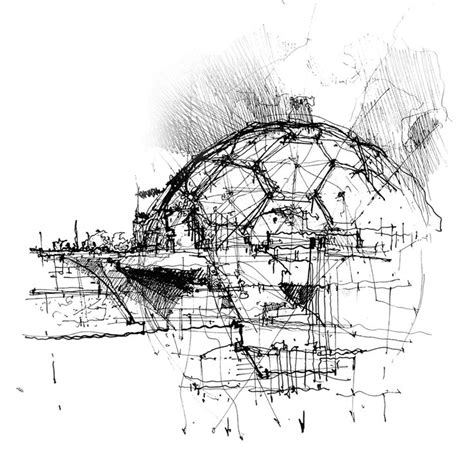 geodesic dome sketch - Google Search | Architecture mapping, Architecture drawing, Design sketch