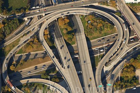 AerialStock | Aerial photograph of the Jane Byrne Interchange in Chicago, Illinois