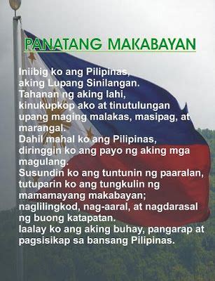 panatang makabayan tagalog - Google Search | Tagalog, Filipino funny, Philippines culture