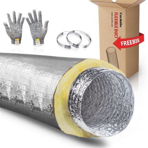 Buy Cuchiilo 5 Inch Insulated Duct,HVAC Insulation Duct,Insulated Flex Duct, AC Fleixble Duct ...