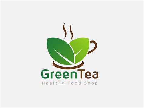 Premium Vector | Green tea logo vector design template