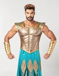 Free. Men Poseidon Costume Fancy Dress. Face Swap AI ID:884001