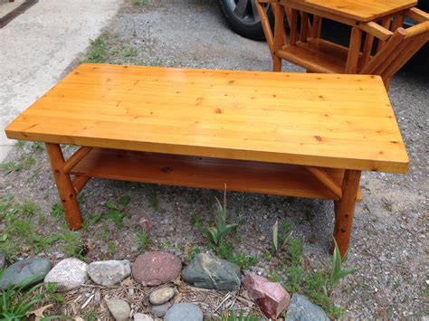Rittenhouse cedar log coffee table, Available: Christibys SOLD | Log ...