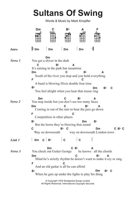 Sultans Of Swing by Dire Straits - Ukulele - Guitar Instructor