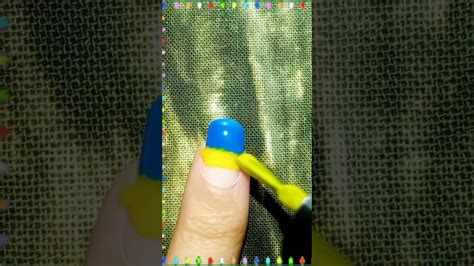 Easy Nail Art Without Tool 💅Nail Art Design Ideas💅Blue, Yellow And White Nail Art#nailart # ...