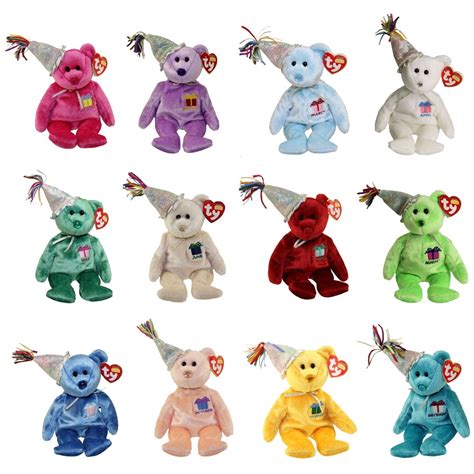 TY Beanie Babies - BIRTHDAY Bears with Hats (Set of 12 Months)(9.5 inch) - Walmart.com - Walmart.com