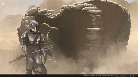 Mandalorian vs. Krayt by JeffPoi on DeviantArt