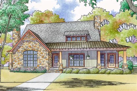 Rustic Country House Plan With Vaulted Master Suite - 70573MK | Architectural Designs - House Plans