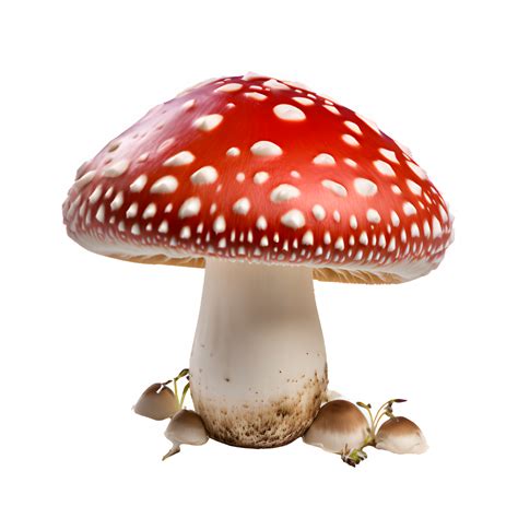 poisonous mushroom isolated on transparent background ,red and white ...