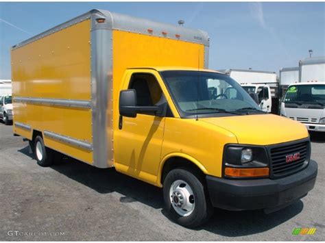 2007 Yellow GMC Savana Cutaway 3500 Commercial Cargo Van #105870502 | GTCarLot.com - Car Color ...