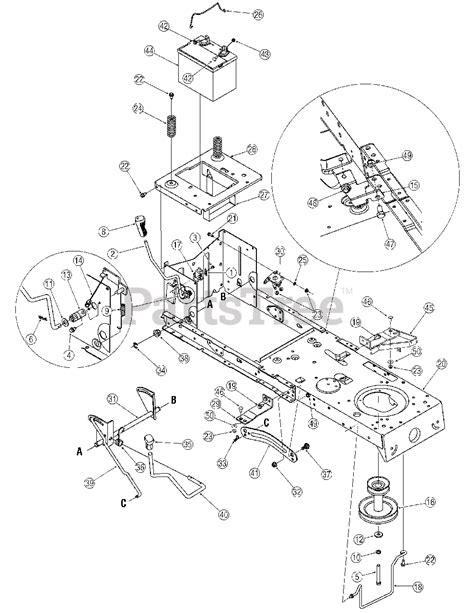 White Outdoor LT-542G (13A2771G790) - White Outdoor Lawn Tractor (2006) Frame Assembly Parts ...