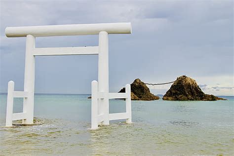 HD wallpaper: torii gate, sunset, landscape, nature, structure, sky ...