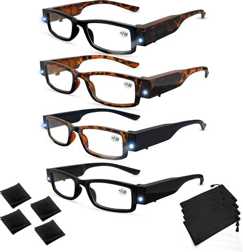 4 Pack Reading Glasses with Lights in the Frame Aruba | Ubuy