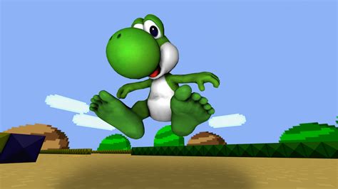 Yoshi barefoot by sfmff on DeviantArt