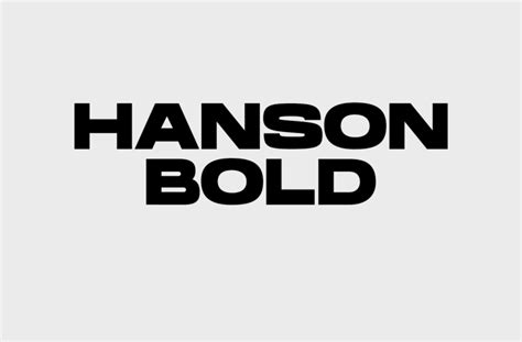 Hanson Bold Font - Fonts Hut