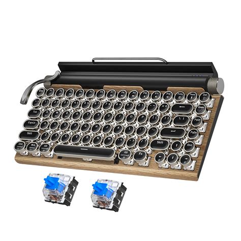 981 Retro Express Wireless, Mechanical Gaming Vintage Typewriter Keybo ...