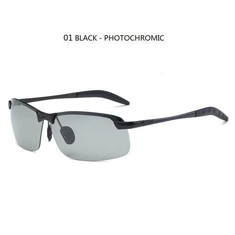 GIAUSA Kacamata Photochromic Polarized Sunglasses UV400 - G3043 - Black ...