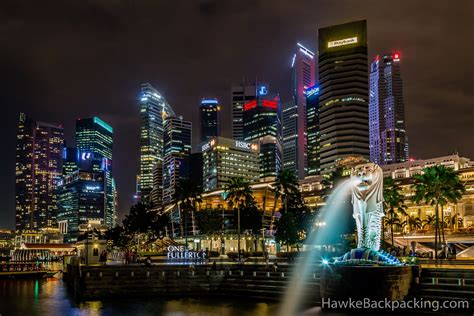 Singapore at Night - HawkeBackpacking.com