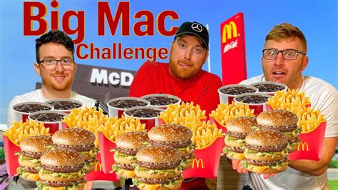 McDonald’s Challenge - 3 Big Macs, 3000 Calories, 30 Minutes! - YouTube