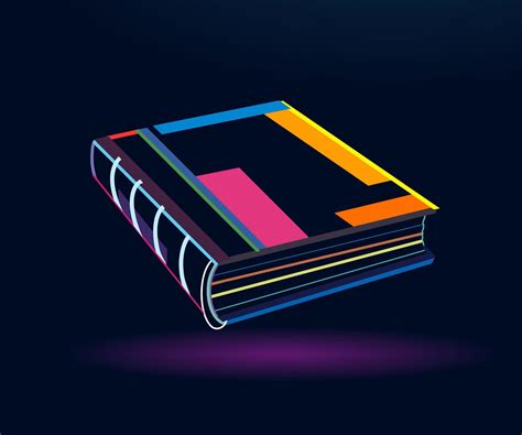 Closed book, abstract, colorful drawing. Vector illustration of paints 4432885 Vector Art at ...