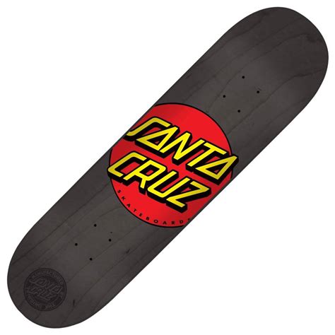 Santa Cruz Skateboards Classic Dot (Black Stain) Skateboard Deck 8.25" - SKATEBOARDS from Native ...