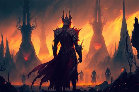 Premium AI Image | Digital Art Concept Art Fantasy Battle Sauron Army