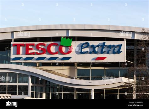 Christmas logo on Tesco superstore at Kingston Park, Newcastle upon tyne Stock Photo - Alamy