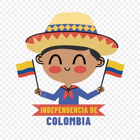 Ilustración Del Día De La Independencia De Colombia De Dibujos Animados ...