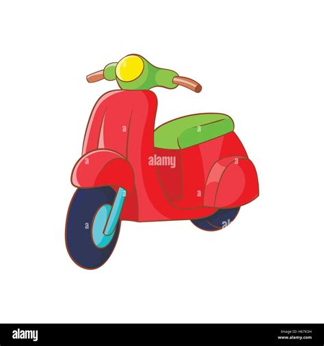 Red scooter icon, cartoon style Stock Vector Image & Art - Alamy