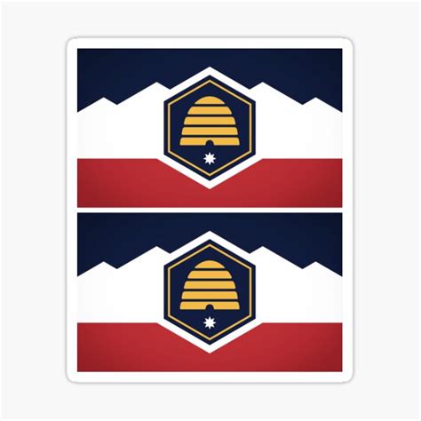 "New Utah State Flag 2022 2023 -- Two Flag set" Sticker for Sale by ...