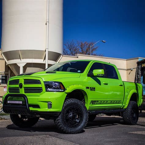 Green Dodge | Dodge trucks ram, Pickup trucks, Custom trucks