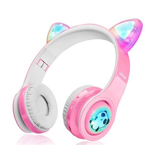 Girls Wireless Headphones, LED Flashing Lights, Music Sharing Function ...