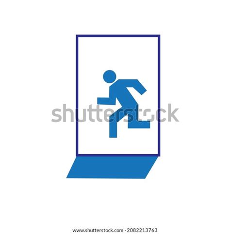 Emergency Exit Vector Illustration Image Logo: เวกเตอร์สต็อก (ปลอดค่า ...