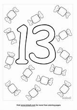Printable Number 13 Coloring Page  Vrogueco sketch template
