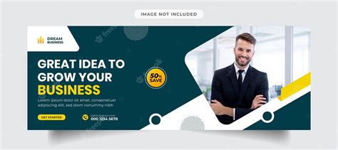 Premium Vector | Business promotion facebook cover template