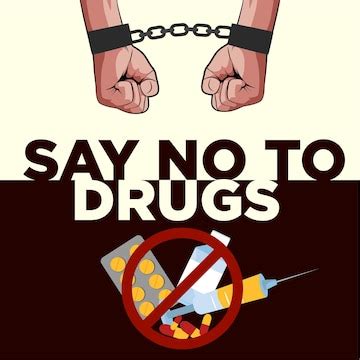 Premium Vector | Banner design of say no to drugs template