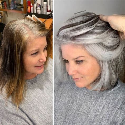 Balayage platinado: la tendencia perfecta para mujeres con canas